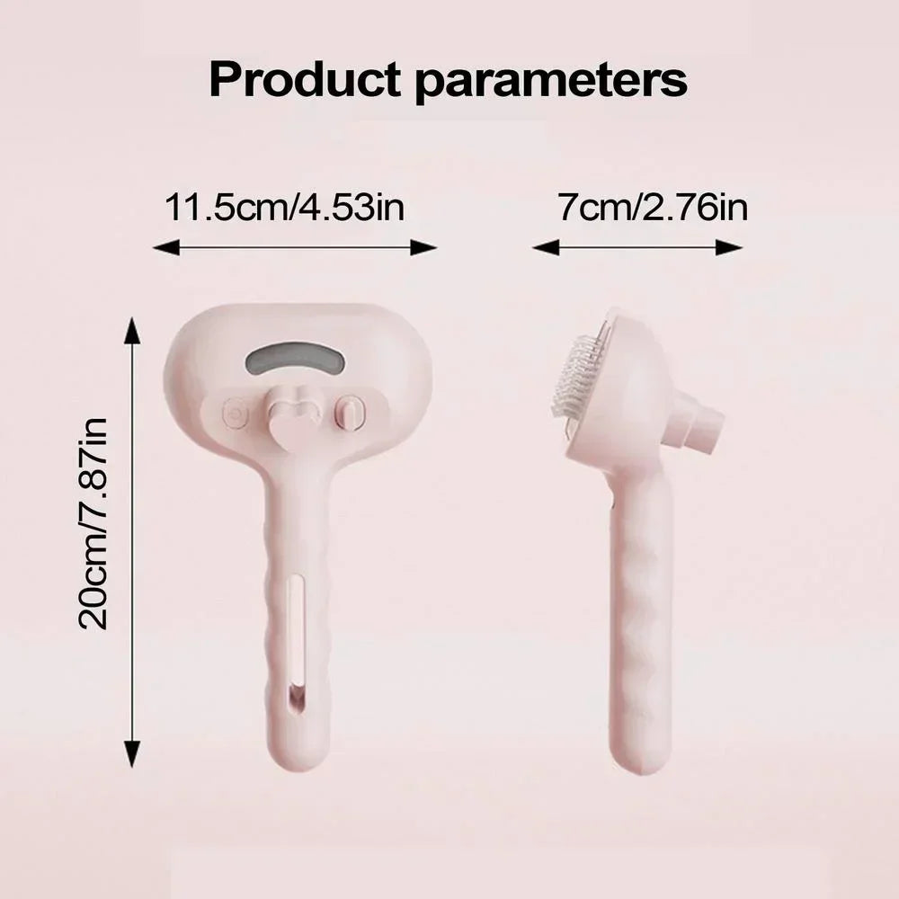 Dog Spray Hair Comb Pet Steam Massage Brush Safe Round Head Soft Teeth Spray Hair Removal Comb for Dog Cat Cleaning Brush