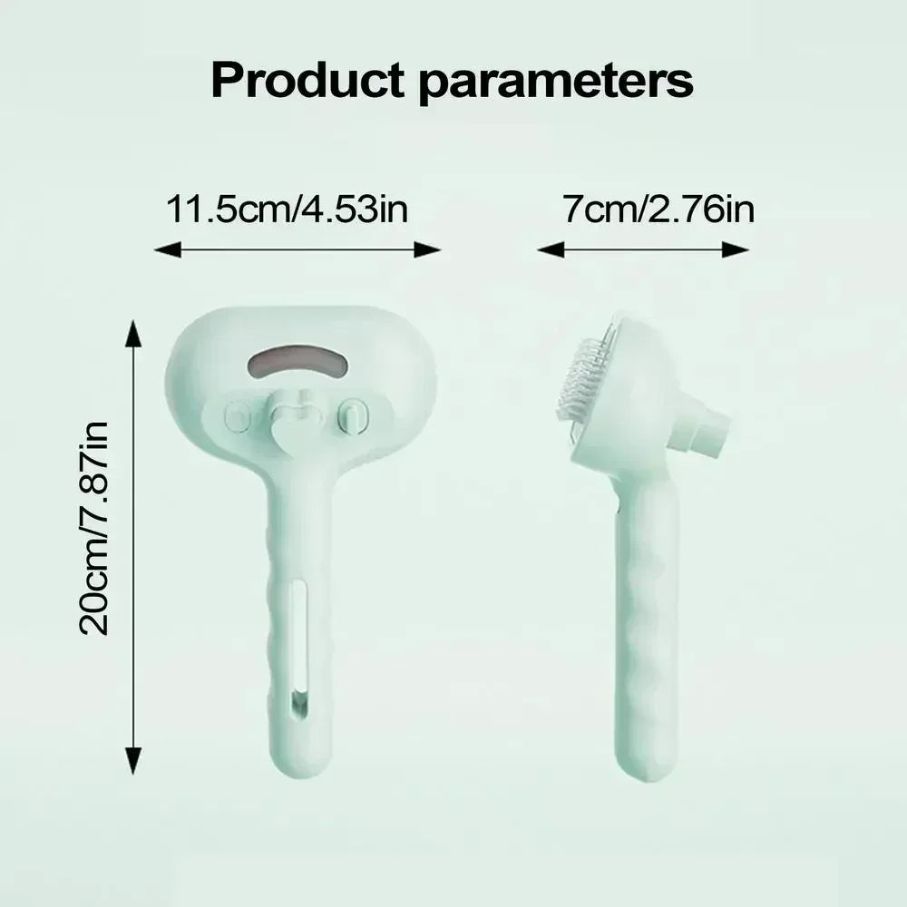 Dog Spray Hair Comb Pet Steam Massage Brush Safe Round Head Soft Teeth Spray Hair Removal Comb for Dog Cat Cleaning Brush